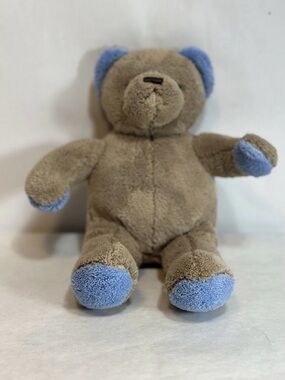 NAP By Brookstone Cuddle Teddy Bear Plush Brown Blue Accents Stuffed Animal